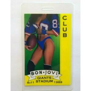 Bon Jovi Backstage Pass Original 1989 Giants Stadium Homecoming Concert Tour